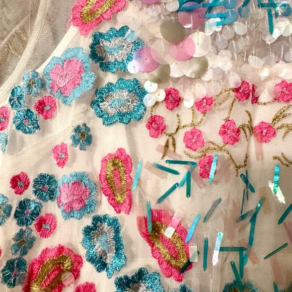 Frances Valentine Floral Embroidered Dress. S. Perfect condition - Picture 2 of 6